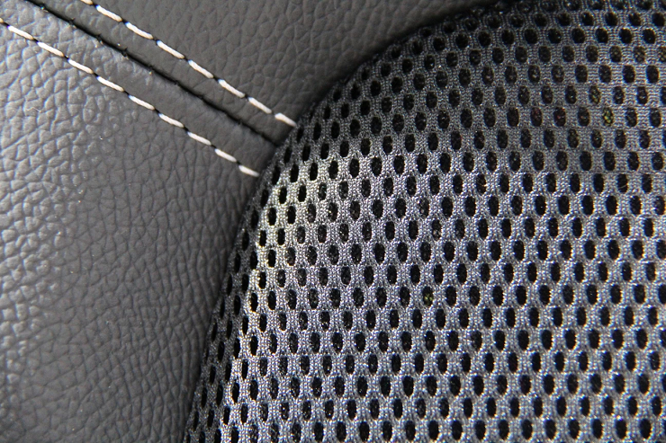 Detailansicht von Abstandstextil integriert in einen Autositz