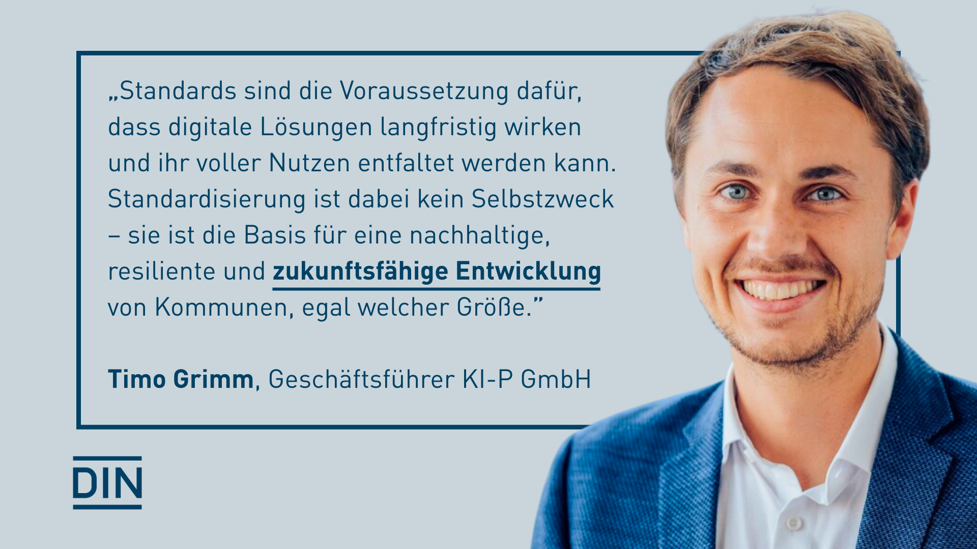 Timo Grimm (Geschäftsführer KI-P GmbH) über Smart City Normung