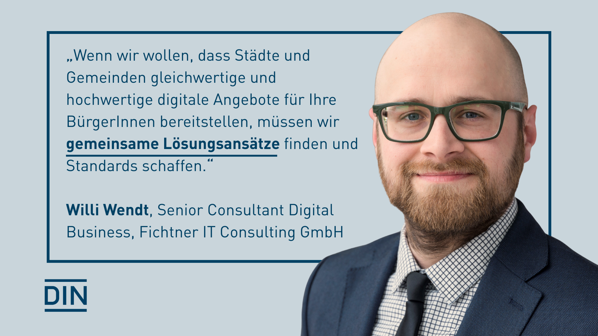 Willi Wendt (Senior Consultant Digital Business, Fichtner IT Consulting GmbH) über Smart City Normung
