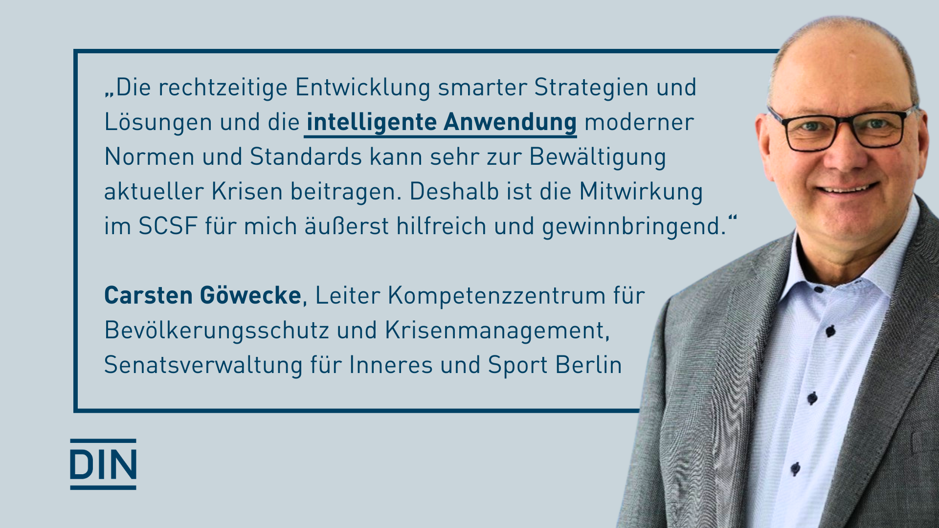 Carsten Göwecke (Leiter Abteilung III KBK, Stadt Berlin) über Smart City Normung
