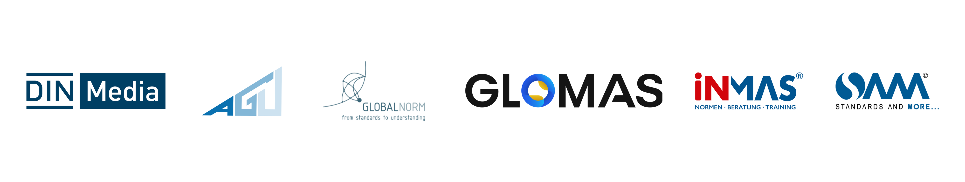 Sponsorenlogos der ANP-Gemeinschaftssitzung 2026: DIN Media, AGU, GLOBALNORM, GLOMAS, InMAS, SAM