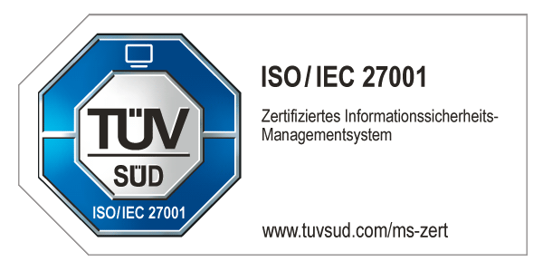 Logo: TÜV Süd zertifiziert