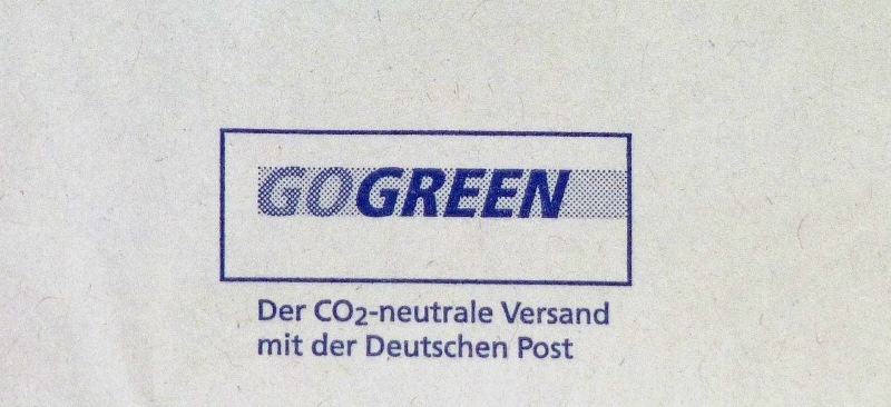 Information zum Footprint auf einem Briefumschlag