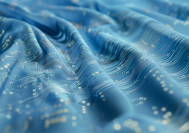 Stück Stoff, das die Ähnlichkeit mit einer Platine aufweist