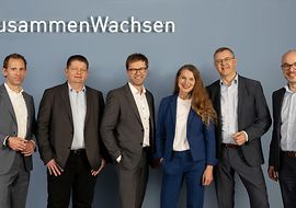 Gruppenbild von Dominik Grau, Cord Wischhöfer, Jens Hagemann, Marion Winkenbach, Christoph Winterhalter, Daniel Schmidt