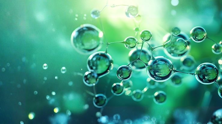 Grafik von innovativen Brennstoffzellen auf Wasserbasis