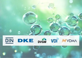 Grafik von innovativen Brennstoffzellen auf Wasserbasis mit Logos der Projektpartner