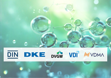 Grafik von innovativen Brennstoffzellen auf Wasserbasis mit Logos der Projektpartner