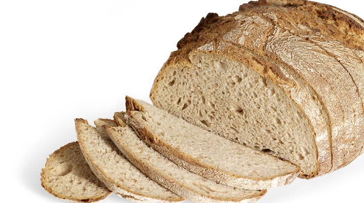 Geschnittenes Brot mit einer SB-Brotschneidemaschine