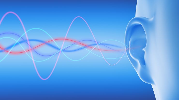 Ohr mit Schall