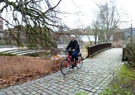 Bild eines Elektofahrrades in Benutzung