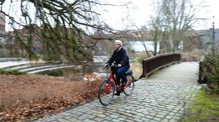 Bild eines Elektofahrrades in Benutzung