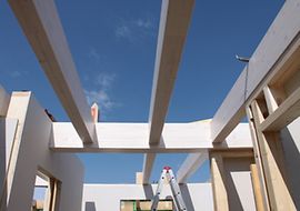 Ansicht einer Dachkonstruktion