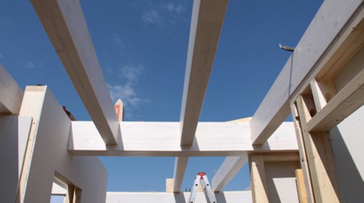 Ansicht einer Dachkonstruktion