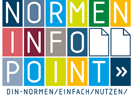 Bild mit Schrift Normen-Infopoint DIN-Normen einfach nutzen